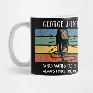 george jones/ vintage microphone art Mug